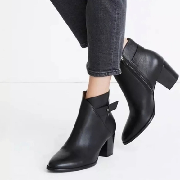 NEW Madewell The Kelci Leather Heeled Boot - Picture 2 of 7